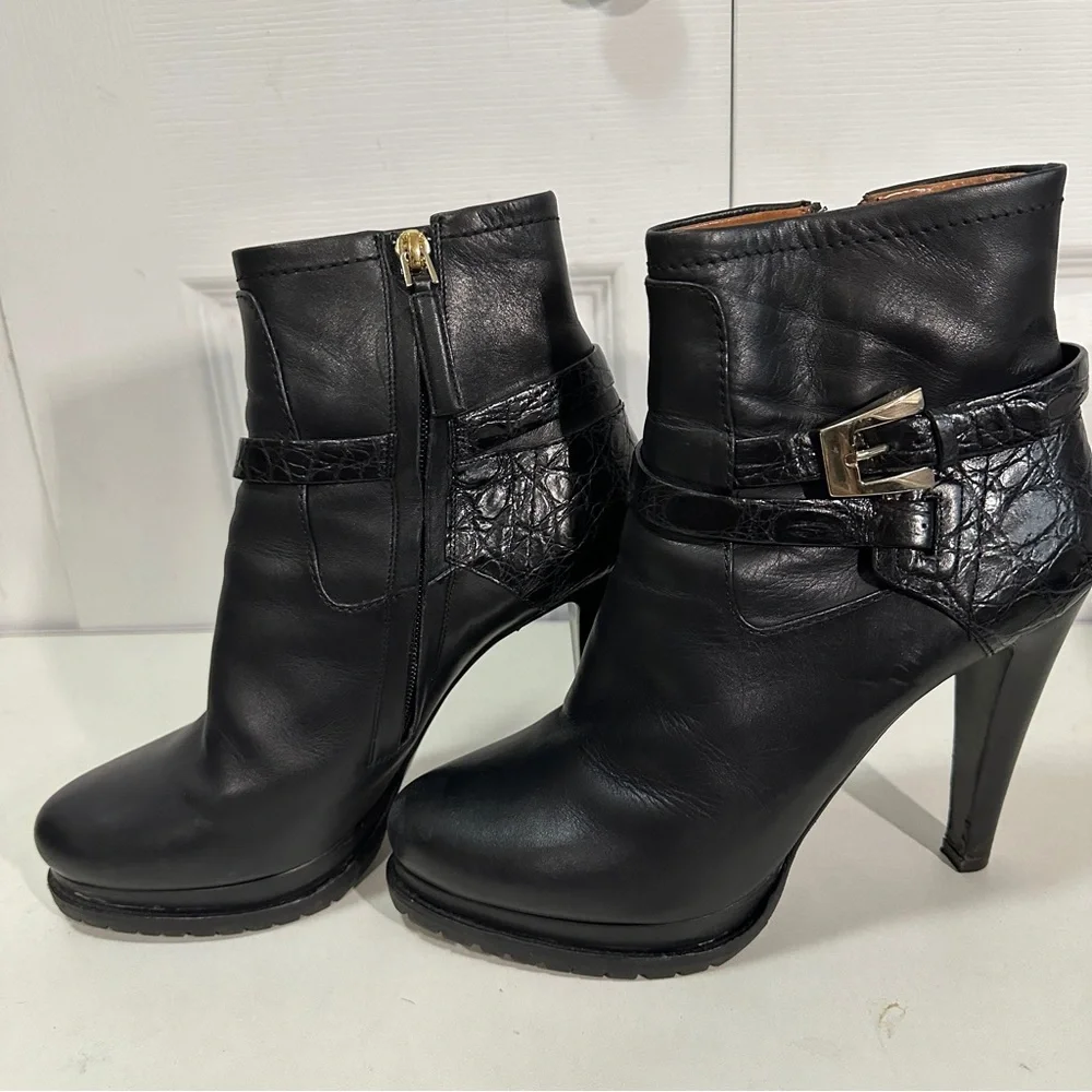 Giorgio Armani Black Ankle Booties - Picture 3 of 9